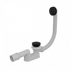 Черный сифон для ванны Alca Plast click/clack A507BLACK-100