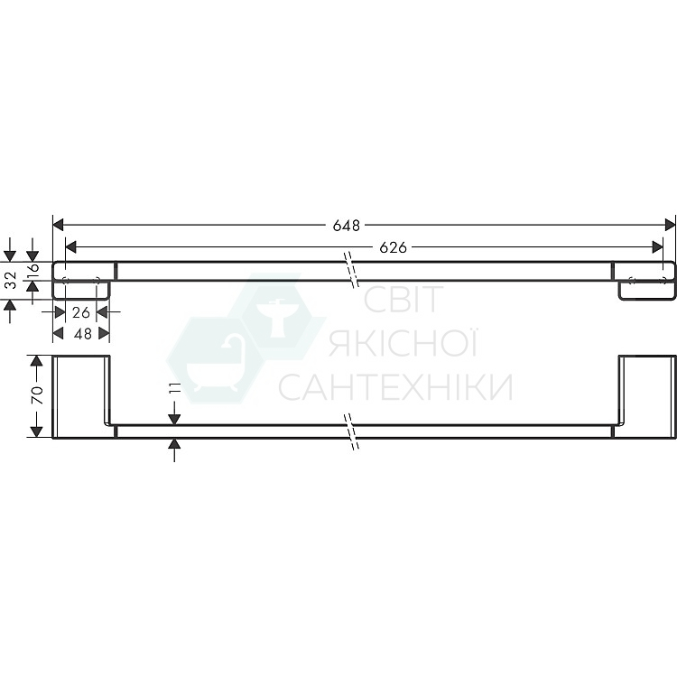 Купити Рушникотримач Polished Gold Optic Hansgrohe AddStoris 41747990 ...