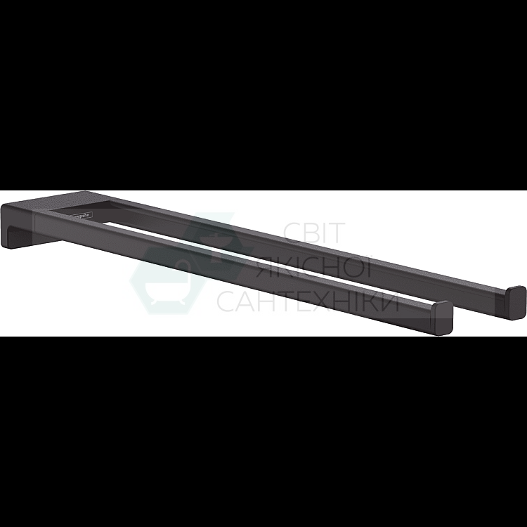 Купити Рушникотримач подвійний нерухомий Matt Black Hansgrohe AddStoris ...