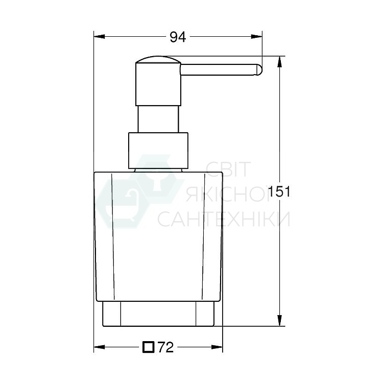 Купити Дозатор рідкого мила Grohe Selection Cube 40805000 | SvitSanteh