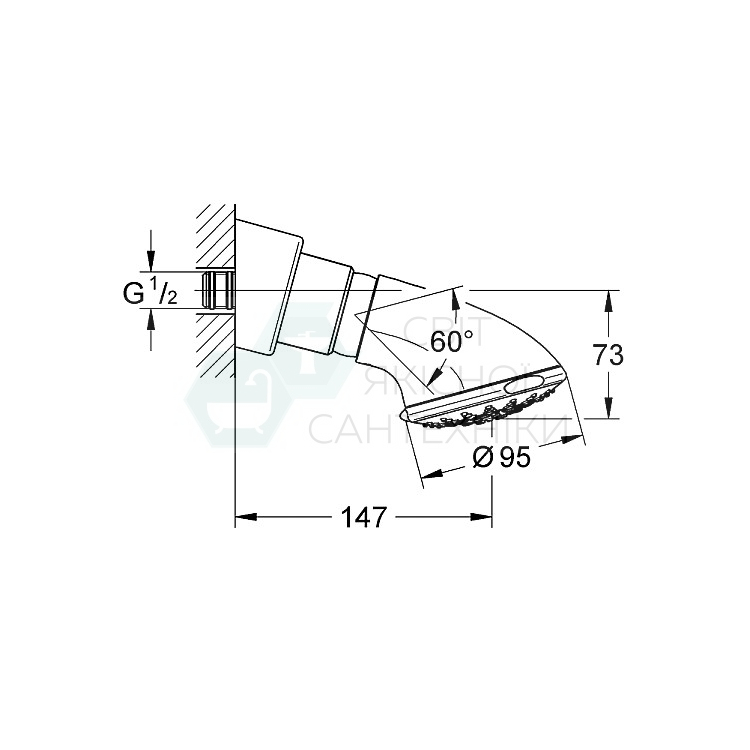 Купити Верхній душ Grohe Relexa 100 Five 27062000 | SvitSanteh