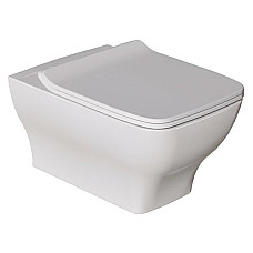 Унитаз подвесной безобвидочный 54х35,5 см с сиденьями Soft Close Durabagno PETRA (6031)