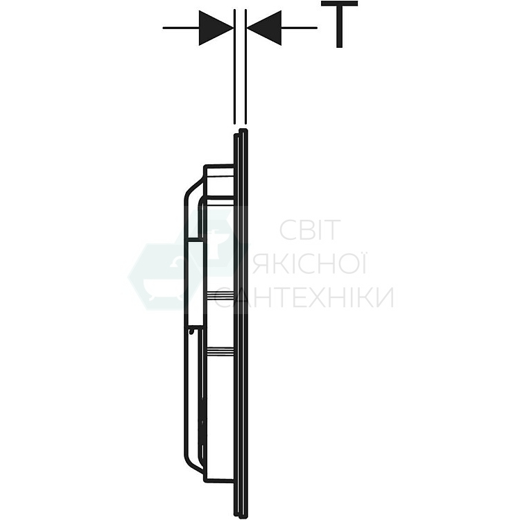 Купити Кнопка змиву Geberit Sigma40 Square 115.629.FW.1 матова ...