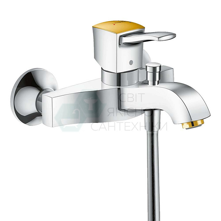Купити Змішувач для ванни Chrome/Gold Optic HANSGROHE Metropol Classic ...