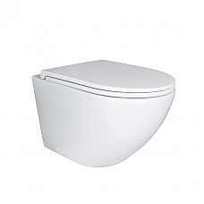 Унитаз подвесной Qtap Robin New безободковый с сиденьем Soft-close QT13332381АSW