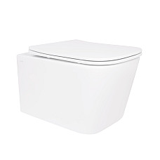 Унитаз подвесной Qtap Crow Ultra Quiet безободковый с сиденьем Soft-close QT05335170W