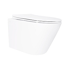 Унитаз подвесной Qtap Swan безободковый с сиденьем Soft-close QT16335180W