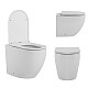 Унітаз підлоговий Qtap Robin Ultra Quiet безобідковий з сидінням Soft-close QT13223381AW