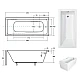 Ванна прямокутна BESCO MODERN 120x70 2024208