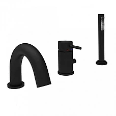 Чёрный смеситель для ванны Paffoni Light LIG 047 NO