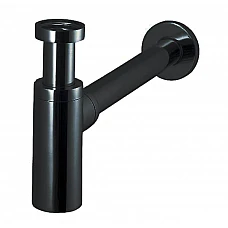 Чорний сифон для умивальника FIORE 30NN8851