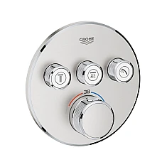 Термостат GROHE Grohtherm SmartControl прихованого монтажу на 3 виходи, суперсталь, 29121DC0
