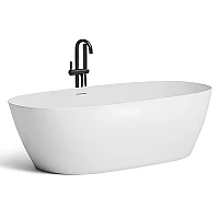 Ванна отдельностоящая WGT DEA Light 1630×780, Water Composite, белый глянец