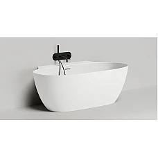 Ванна отдельностоящая пристенная WGT FIORE WALL Light 1780х920, Water Composite, белый глянец