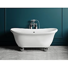 Ванна окремостояча WGT Water Stone PALLA 1700×910 на ніжках, білий глянець