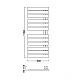 Водяна рушникосушка INSTAL PROJEKT NAMELESS 500x1200 Nam-50/120C12