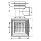 Душевой трап ALCA PLAST 150×150/110 мм APV12