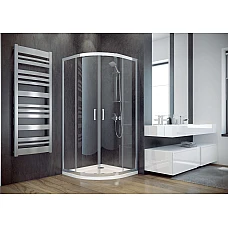 Душевая кабина полукруглая Besco Modern 90x90x1850 прозрачное стекло, профиль хромированный