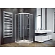 Душевая кабина полукруглая Besco Modern 90x90x1850 прозрачное стекло, профиль хромированный