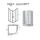 Душевая кабина полукруглая Besco Modern 90x90x1850 прозрачное стекло, профиль хромированный