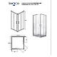 Душевая кабина квадратная Besco Modern 90x90x185 прозрачное стекло, профиль хромированный