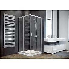 Душова кабіна квадратна Besco Modern 90x90x185 тоноване скло, профіль хромований