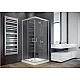 Душевая кабина квадратная Besco Modern 90x90x185 тонированное стекло, профиль хромированный