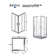 Душевая кабина квадратная Besco Modern 90x90x185 тонированное стекло, профиль хромированный