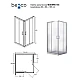 Душова кабіна квадратна Besco Modern 80x80x185 матове скло, профіль хромований
