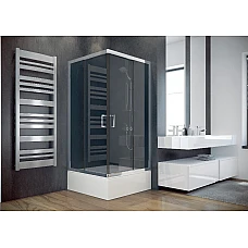 Душова кабіна квадратна Besco Modern 80x80x165 тоноване скло, профіль хромований