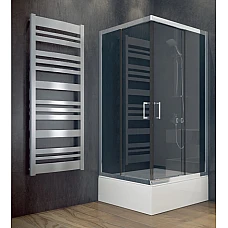 Душова кабіна квадратна Besco Modern 90x90x165 матове скло, профіль хромований
