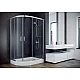 Душова кабіна асиметрична Besco Modern 120x90x185 прозоре скло, профіль хромований