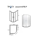 Душова кабіна асиметрична Besco Modern 100x80x185 прозоре скло, профіль хромований