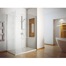 Душевая кабина walk in INDRE 140x90x195 стекло прозрачное, профиль хромированный