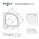 Душевой поддон полукруглый BESCO ALEX 80х80х4/16 см + ноги