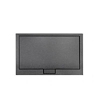 Душовий піддон прямокутний BESCO AXIM 120x90 stone effect чорний + сифон