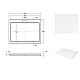 Душовий піддон прямокутний BESCO AXIM 100х90x4.5 stone effect чорний + сифон
