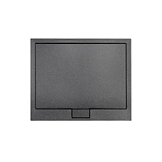 Душовий піддон прямокутний BESCO AXIM 100х90x4.5 stone effect чорний + сифон