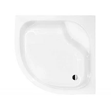 Душовий піддон напівкруглий BESCO DIPER 80x80 з сидінням + ноги