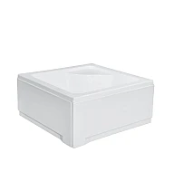 Душовий піддон квадратний BESCO IGOR 80х80х24/35 см із сидінням + ноги