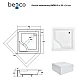 Душовий піддон квадратний BESCO IGOR 80х80х24/35 см із сидінням + ноги