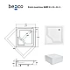 Душевой поддон квадратный BESCO IGOR 90х90х24/35 см с сиденьем + ноги