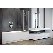 Штора на ванну BESCO Ambition 2S 80.5х140 хромована