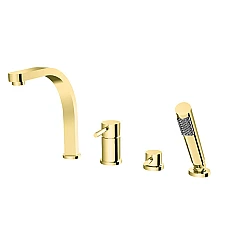 Змішувач до ванни на 4 отвори Besco Decco золото