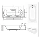 Ванна акрилова Besco Aria 150x70 (соло) без ніг