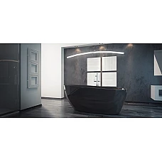 Ванна окремостояча BESCO GOYA ретро чорна 160x70 з сифоном клік-клак 