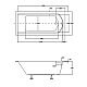 Ванна акриловая Shea Slim 150х70 (соло) без ног