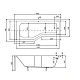 Ванна асиметрична BESCO INTEGRA 150x75 2022208