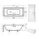Ванна прямокутна BESCO QUADRO 180x80 2026008