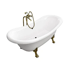 Ванна BESCO AMELIA 190x77 з литого каменю на бронзових ніжках 2016508